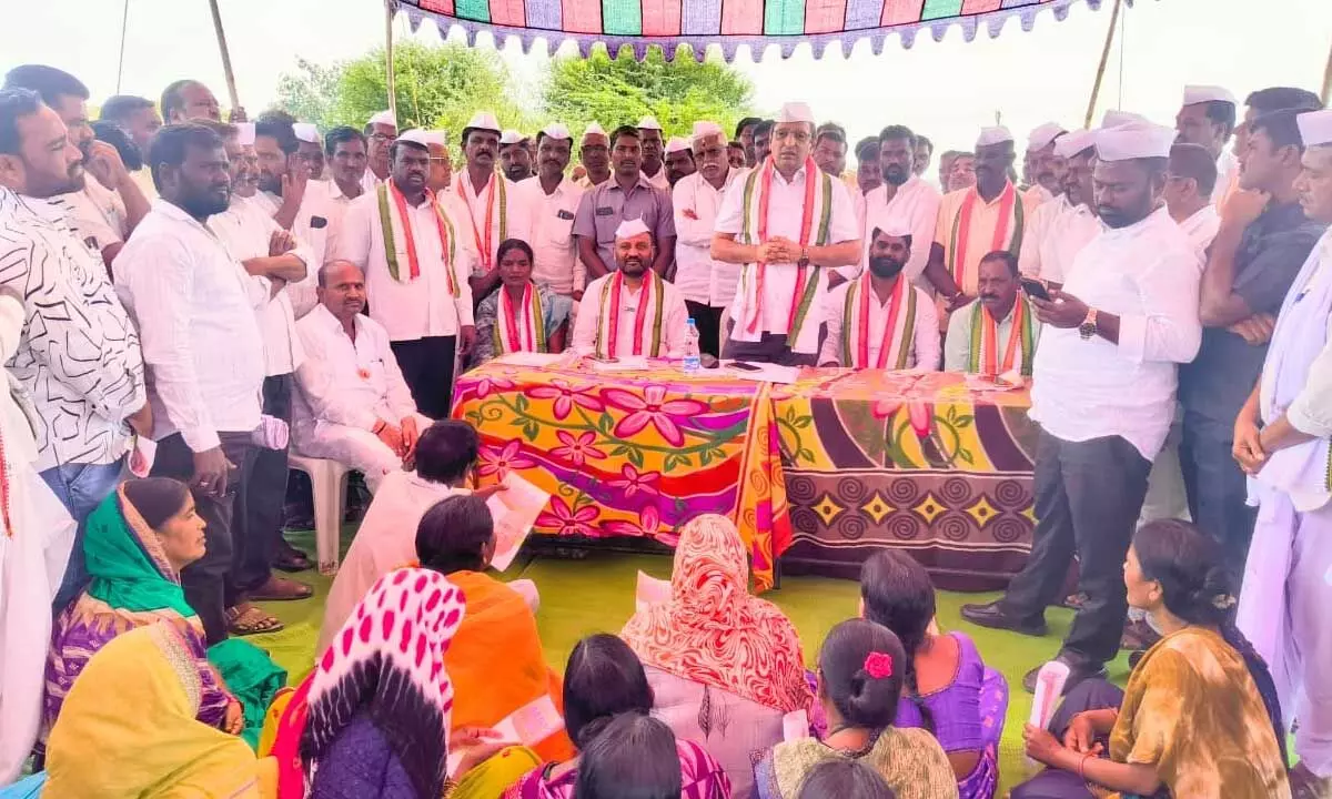 Congress Leaders Protest Against VB RAM G in Madnoor Congress Leaders Protest Against VB RAM G in Madnoor