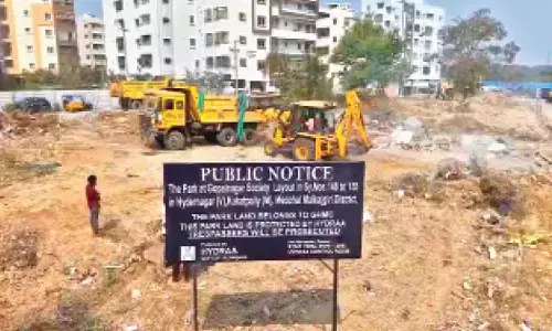HYDRAA reclaims park land in Kukatpally’s Gopal Nagar