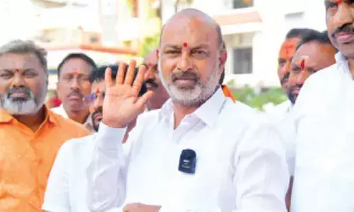 No guts to touch KCR’s family, Bandi Sanjay slams Congress
