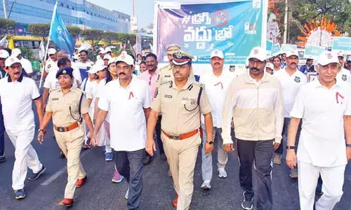 Police lead walkathon against drug abuse