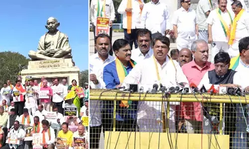 BJP protests in Karnataka, seeks Excise Minister’s ouster over alleged diversion of funds