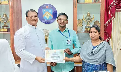 Vijayawada student wins national honour Vijayawada student wins national honour