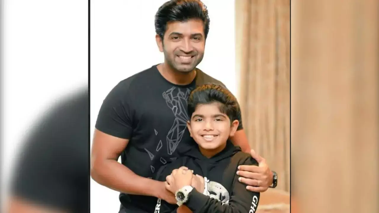 Arun Vijay beams with pride as son Arnav wins TN state award