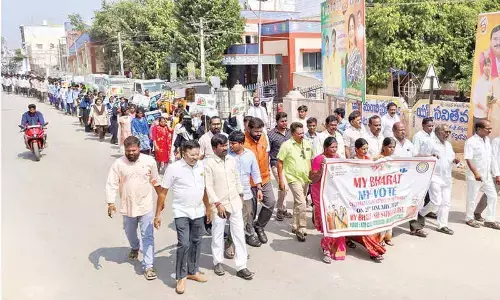 MY Bharat MY Vote padayatra held MY Bharat MY Vote padayatra held