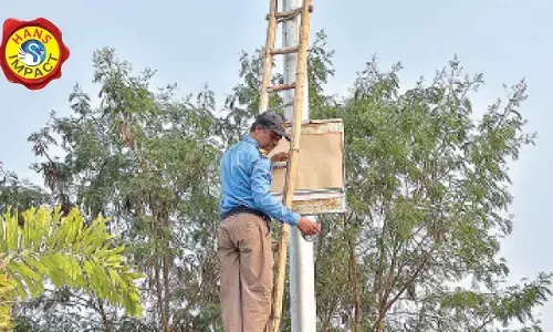 Flex banners removed, political photos covered Flex banners removed, political photos covered