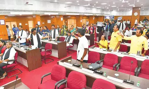 GVMC council witnesses heated arguments over land encroachments GVMC council witnesses heated arguments over land encroachments