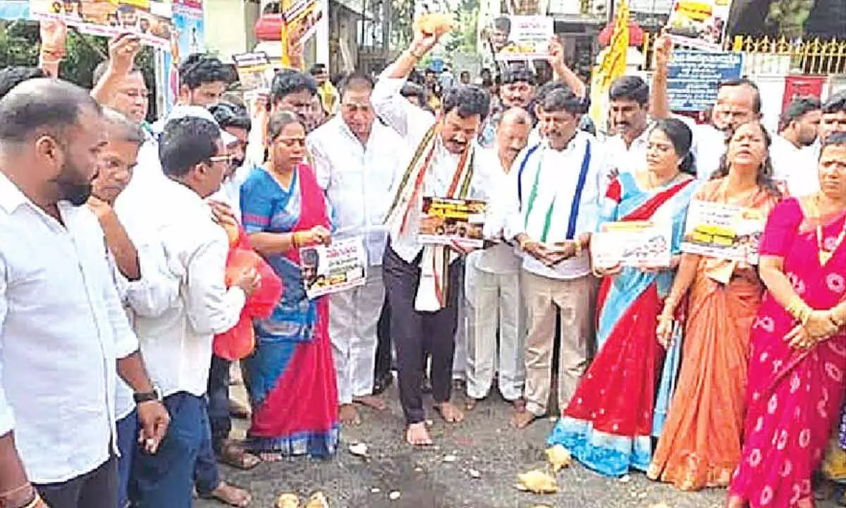 YSRCP leaders go into a devotional mode YSRCP leaders go into a devotional mode