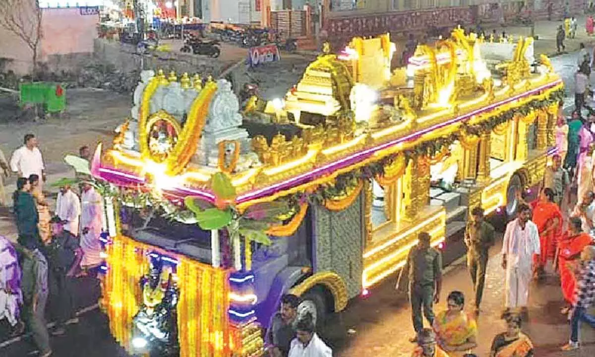 Traditional Giri Pradakshina at Srisailam today Traditional Giri Pradakshina at Srisailam today