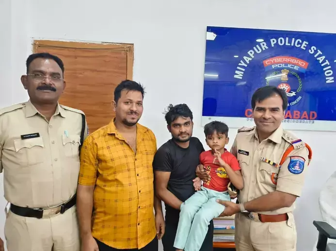 Miyapur Police Safely Return Missing Five-Year-Old to Family