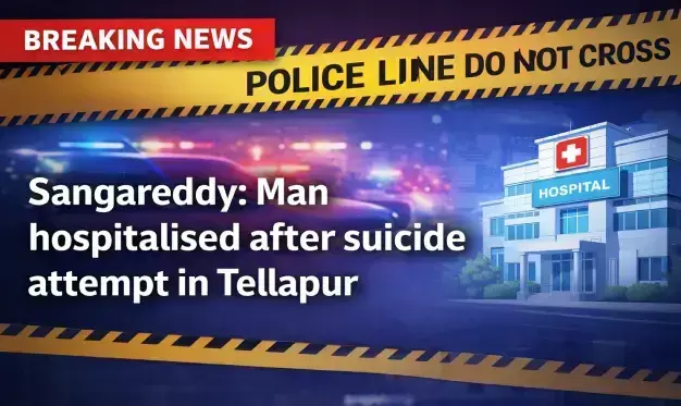 Sangareddy: Man hospitalised after sucide attempt in Tellapur