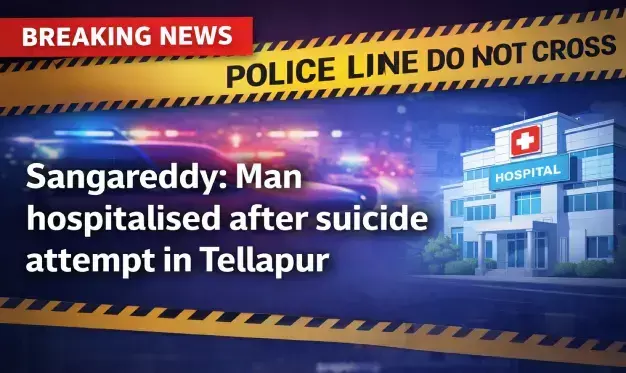 Sangareddy: Man hospitalised after sucide attempt in Tellapur Sangareddy: Man hospitalised after sucide attempt in Tellapur