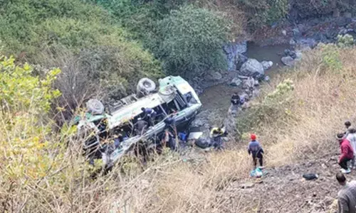 Three killed as Himachal bus plunges into ditch in Dehradun