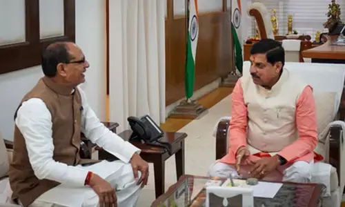 Shivraj Singh Chouhan pays courtesy visit to CM Mohan Yadav in Bhopal