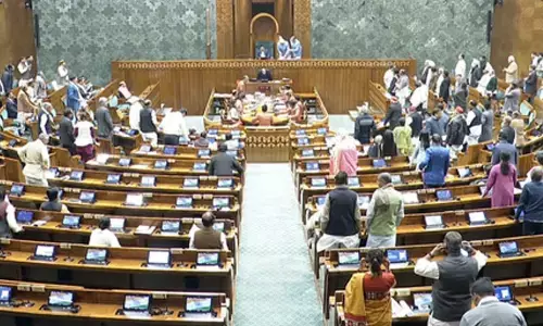 Lok Sabha suspends 8 Oppn MPs for disrupting proceedings, throwing papers at Chair Lok Sabha suspends 8 Oppn MPs for disrupting proceedings, throwing papers at Chair