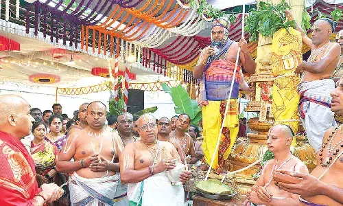 Kalyana Venkateswara Swamy Brahmotsavams commence