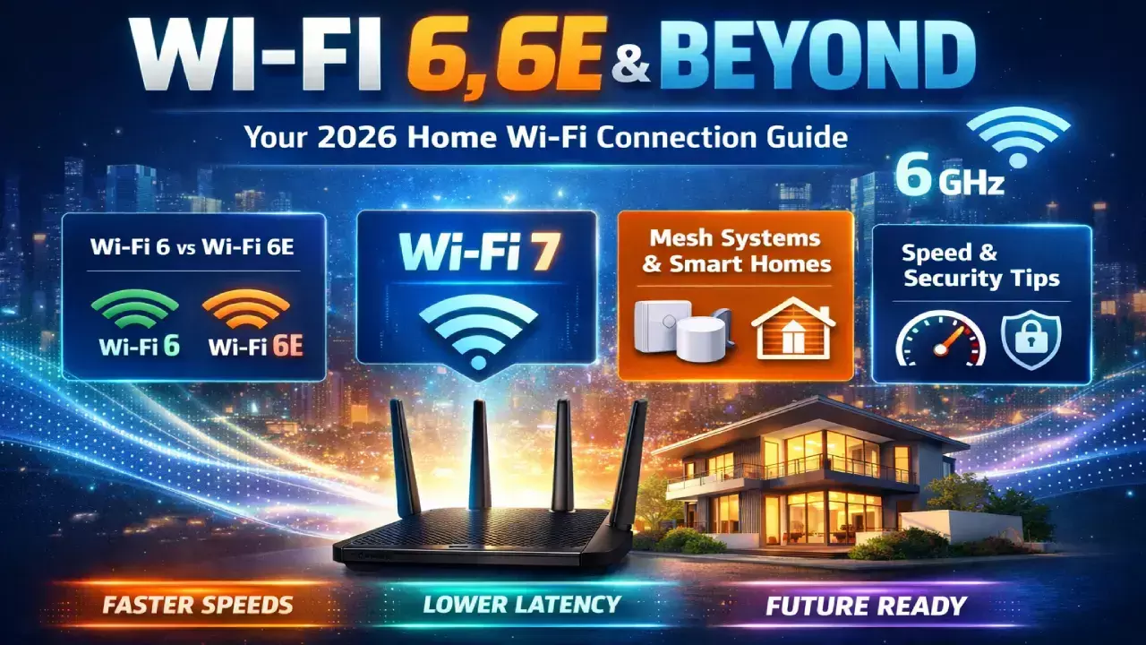 Wi-Fi 6, 6E & Beyond: Your 2026 Home Wi-Fi Connection Guide