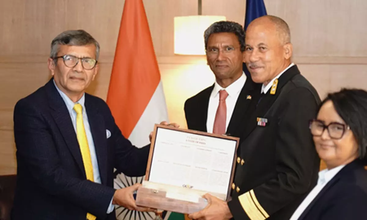 Secretary Rajesh Kumar Singh discusses defence ties with Seychelles Minister Secretary Rajesh Kumar Singh discusses defence ties with Seychelles Minister