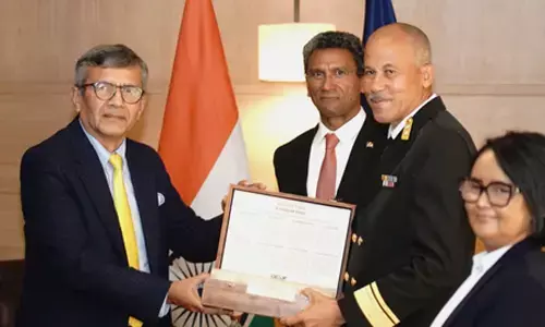 Secretary Rajesh Kumar Singh discusses defence ties with Seychelles Minister