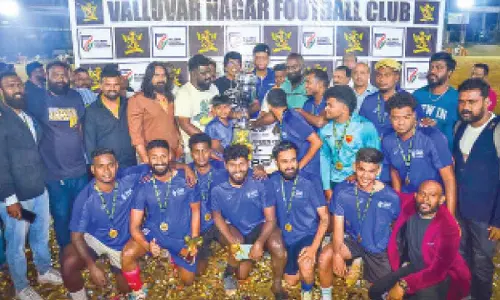 CCOB, Hubli shine at Valluvar Nagar Football Challenge