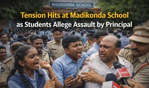 Tension hits at Madikonda School as Students Allege Assault by Principal