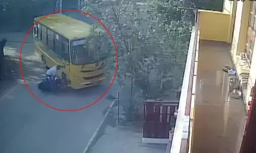 Two children killed as school bus runs over bike in Bengaluru