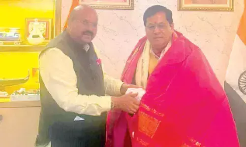 Dr PC Rayulu meets Union Minister Sarbananda Sonowal