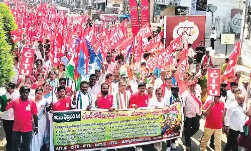 Trade unions take out mega rally