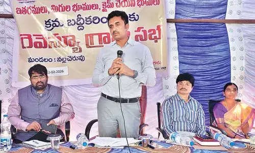 Collector participates in revenue grama sabha on land regularisation