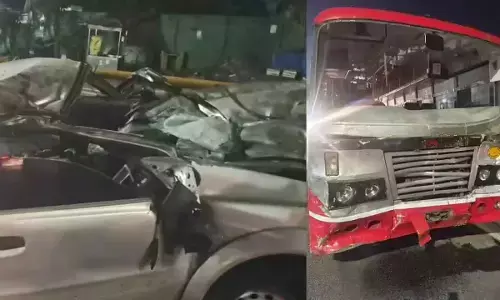 Five Killed As Car Crashes Into State Transport Bus In Bengaluru