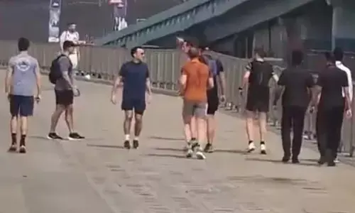 Morning Jog Surprise At Marine Drive As French President Macron Takes A Run In Mumbai