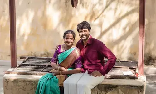 Sivakarthikeyan offers prayers at world famous Shiva temple in Tiruvannamalai on birthday