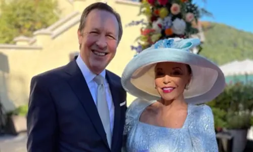 Joan Collins celebrates 24 years of marriage with Percy Gibson marking her longest relationship