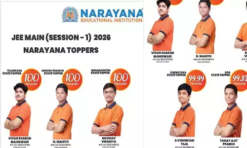 Narayana student from AP Mahith secures 100 percentile