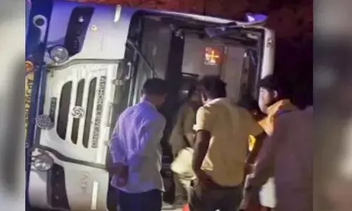 Bus Overturns in Jogulamba Gadwal, 19 Injured