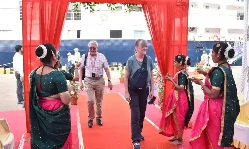 M.S. Island Sky Calls at New Mangalore Port with 95 Passengers