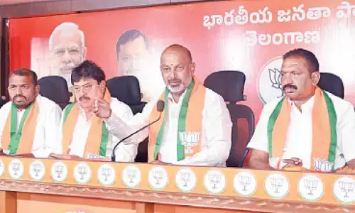 Vote bank politics behind GHMC split, claims Sanjay