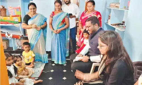 JC inspects Anganwadi centre