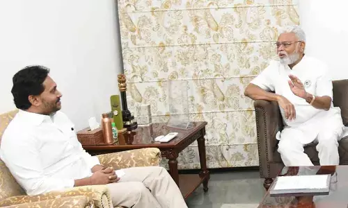Ambati Rambabu Meets YSRCP Chief YS Jagan in Tadepalli Ambati Rambabu Meets YSRCP Chief YS Jagan in Tadepalli
