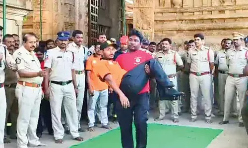 Emergency mock drill at Ahobilam temple ahead of Brahmotsavams Emergency mock drill at Ahobilam temple ahead of Brahmotsavams