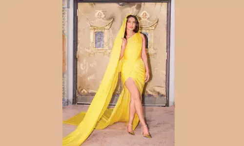 Priyanka Chopra gives Indian saree a modern twist, pays tribute to ‘growing global scope of Indian fashion’