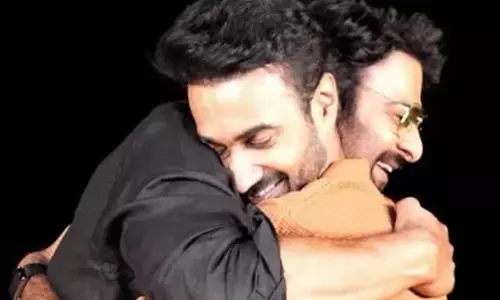 Prabhas cheers ‘Couple Friendly’ team, shares special moment with Santosh Soban Prabhas cheers ‘Couple Friendly’ team, shares special moment with Santosh Soban