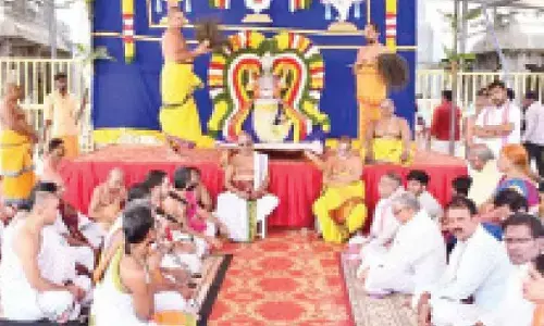 Yadagirigutta deity adorned in Matsya Alankaram form