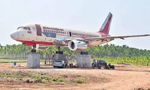 Decommissioned Air India aircraft turns heads on NH-48