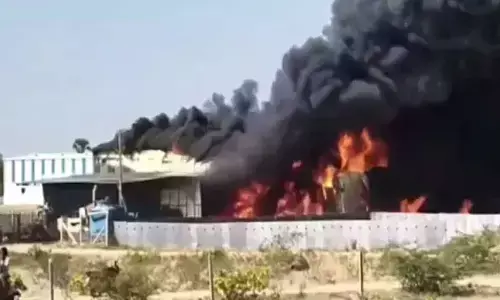 Major Fire at Drip Pipe Factory in Jogulamba Gadwal