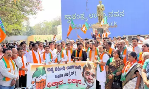 BJP protests in Bengaluru, seeks unconditional apology from Youth Congress over AI Summit demonstration