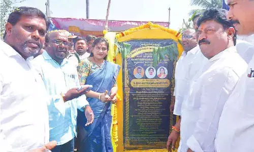 Home Minister lays foundation stone for developmental works in Payakaraopeta Home Minister lays foundation stone for developmental works in Payakaraopeta