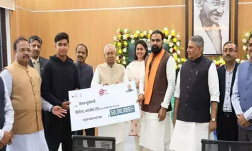 Bihar CM Nitish Kumar felicitates U-19 World Cup star Vaibhav Suryavanshi