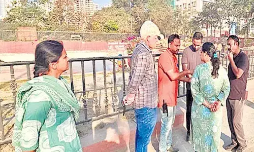 Cyberabad civic chief makes a surprise inspection in Kompally