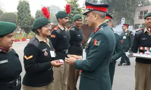 Student Conferred DG NCC Commendation Card at National Level
