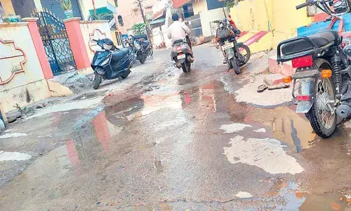 Drainage works draw flak in Nizampet Drainage works draw flak in Nizampet